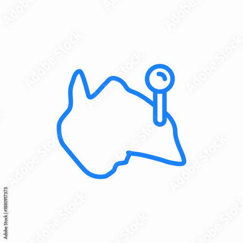 map pin australia icon sign vector