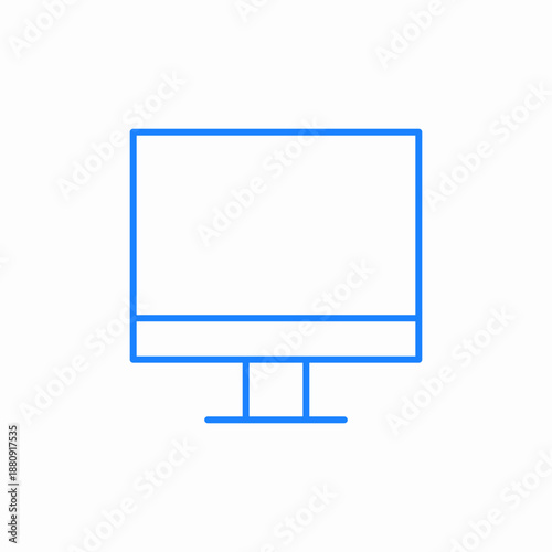 monitor screen icon sign vector