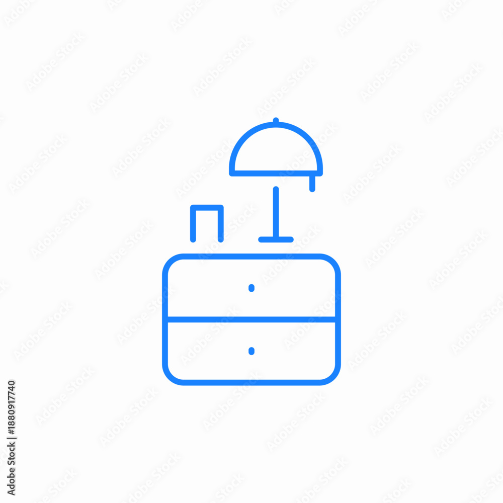 Obraz premium nightstand drawer icon sign vector
