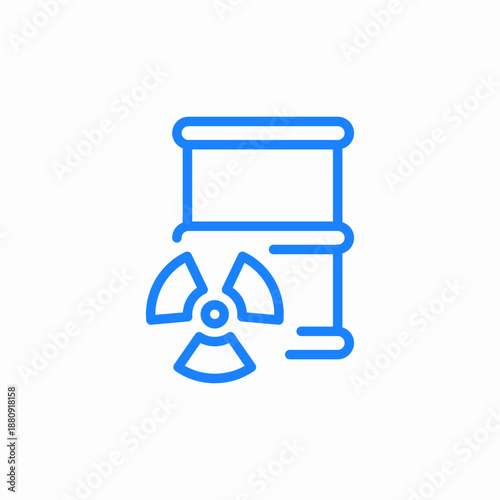 radioactive barrel icon sign vector