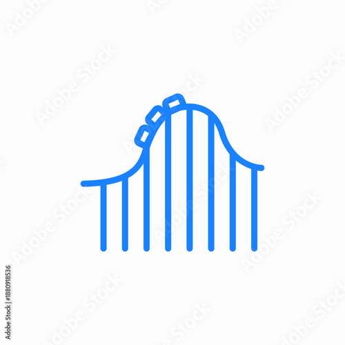 roller coaster icon sign vector