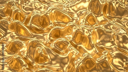 Golden Abstract Background with Wavy Textures Design