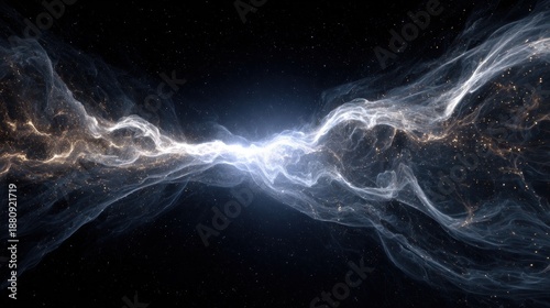 Cosmic Energy: A Dramatic Nebula Formation in Deep Space, Long Exposure