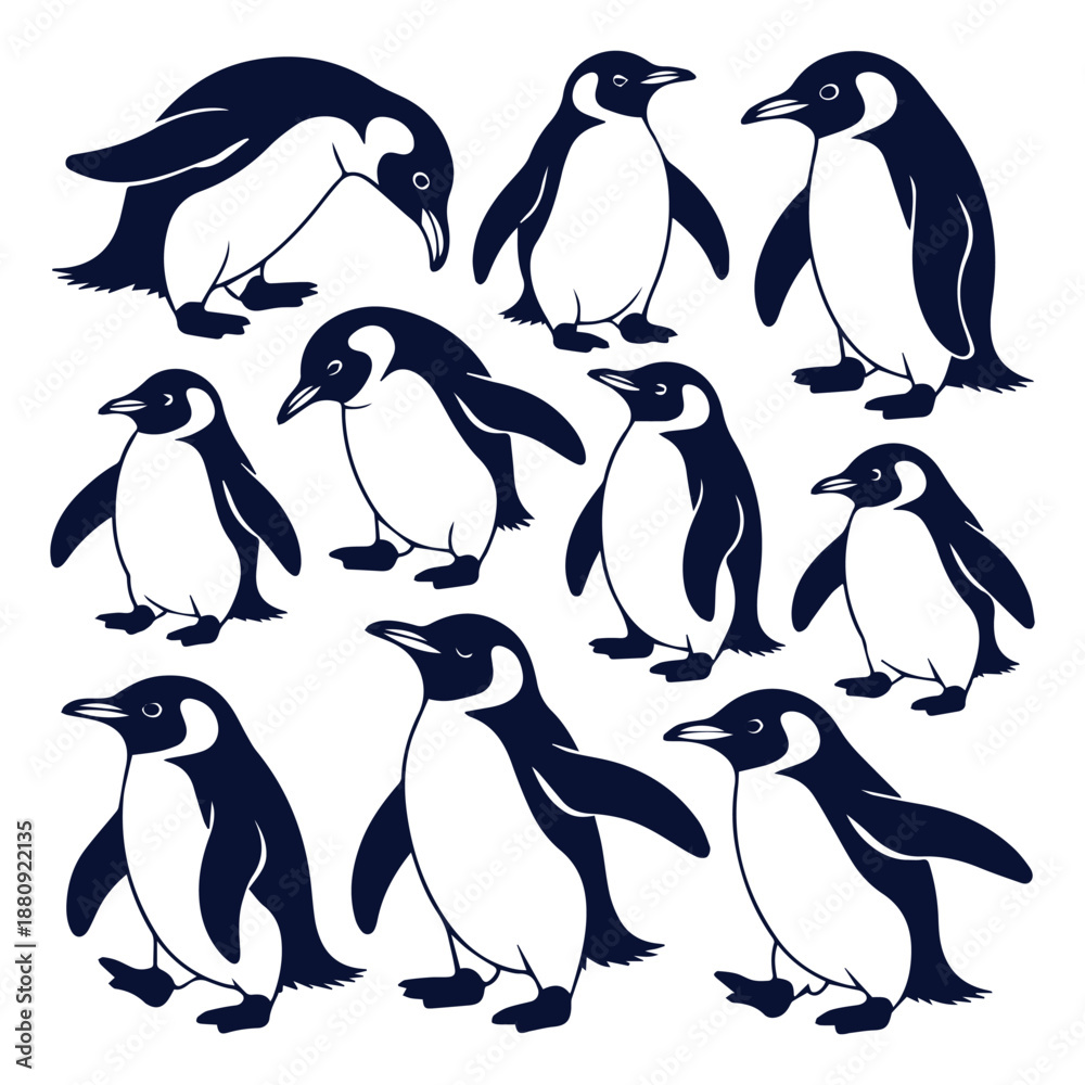 Obraz premium penguin waddlesilhouette penguin waddles penguin waddle sound