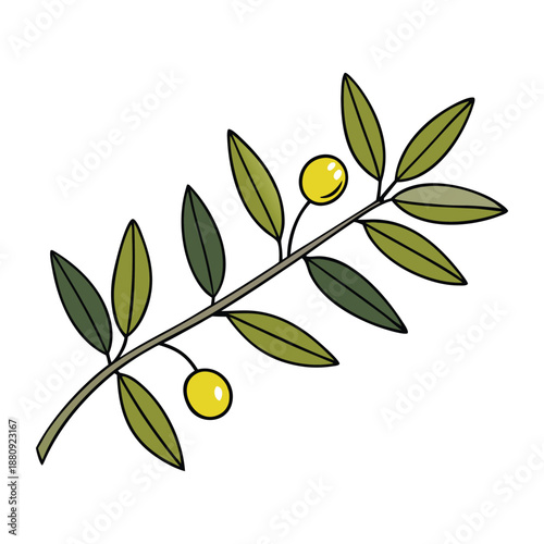 Elegant olive branches with delicate flowers create a timeless, peaceful scene, symbolizing harmony, nature’s beauty, and fresh botanical charm on a soft, natural background.
