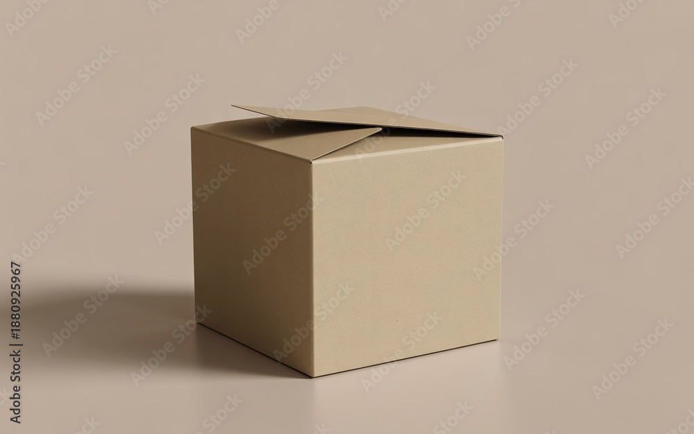 Fototapeta premium Packaging Box Mockup with Soft Studio Lighting and Clean Background