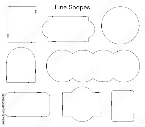 Geometric Outline Shapes  Minimalist Design Elements