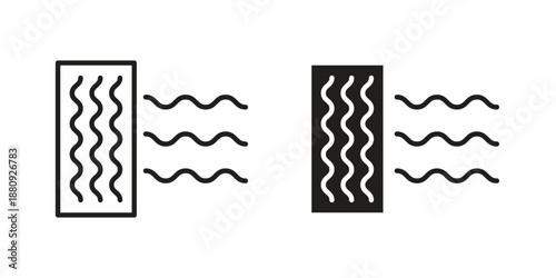 Air purification icons with different styles. Vector logo illustration simple design.