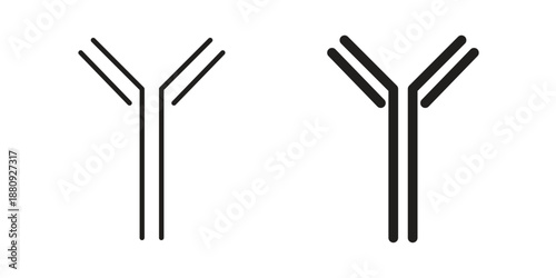 Antibody icons with different styles. Vector logo illustration simple design.