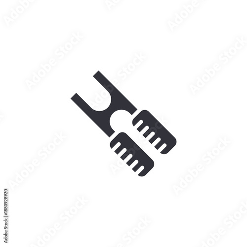 Electrical connector plug icon representing cable connection, wiring installation, electronic assembly, and power transmission component.