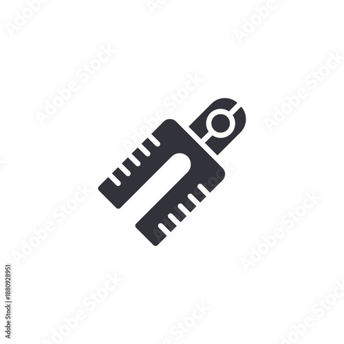 Electrical cable connector icon symbolizing wiring technology, plug and play device, power transmission, and electronic hardware component.