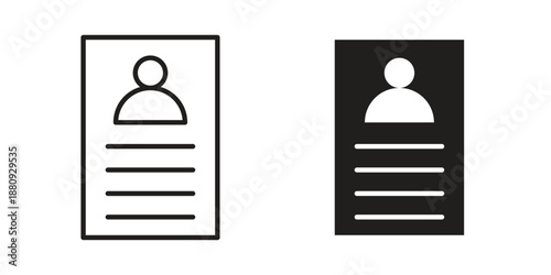 Biography icons with different styles. Vector logo illustration simple design.