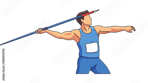 Javelin Thrower Image, Sports Photography, Athletic Competition, Summer Games, Active Lifestyle