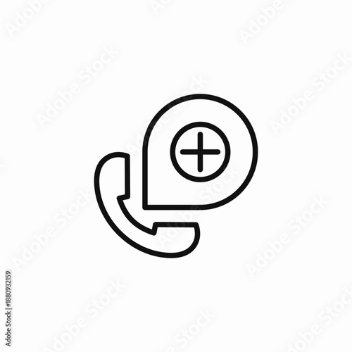 emergency call medical icon sign vector