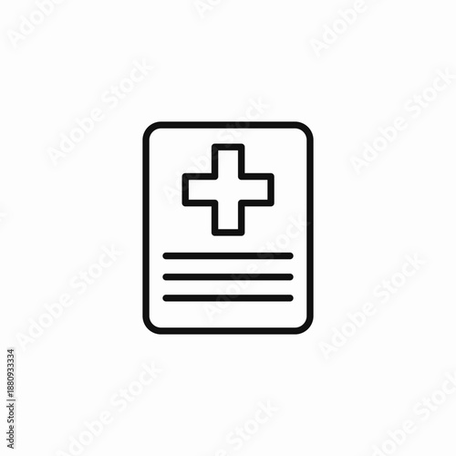 medical chart document icon sign vector
