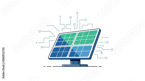 Solar panel technology and energy.