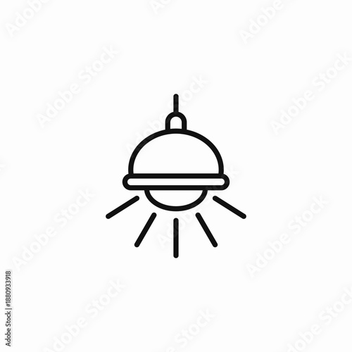 pendant ceiling light icon sign vector