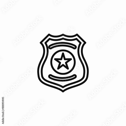 police security badge icon sign vector