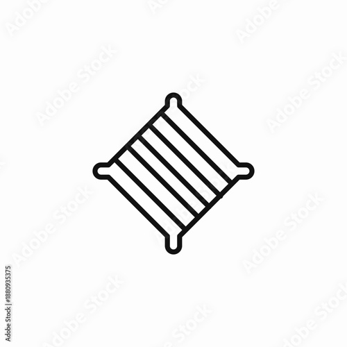 square grill rack icon sign vector