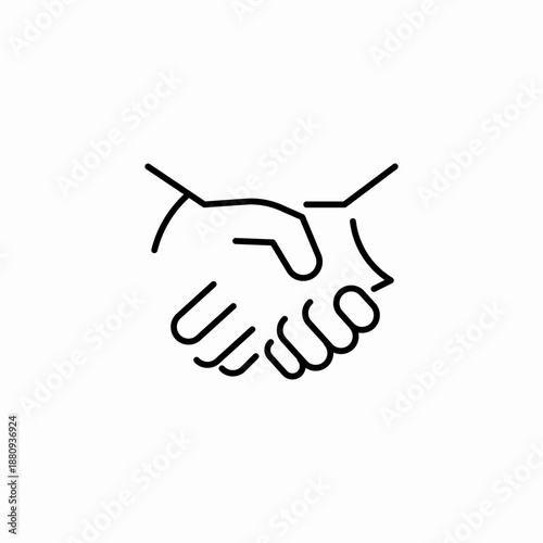 business deal handshake icon sign vector