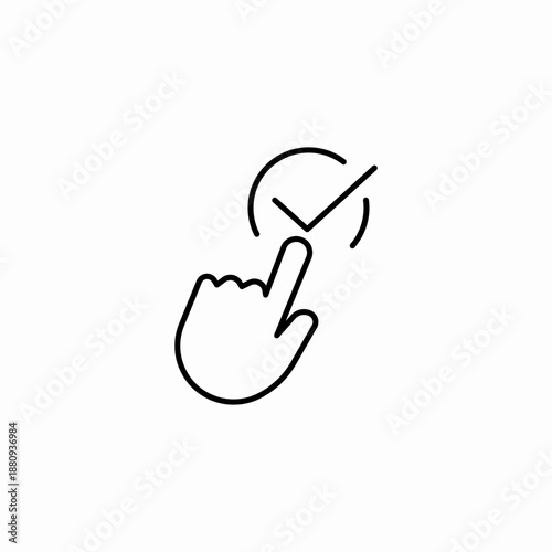 click select check icon sign vector