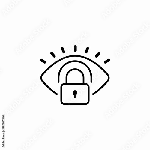 eye privacy security icon sign vector