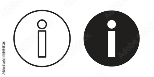 Information icons with different styles. Vector logo illustration simple design.