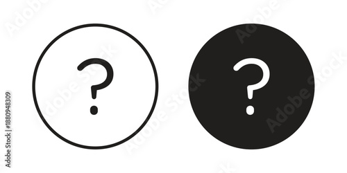 Interrogation icons with different styles. Vector logo illustration simple design.