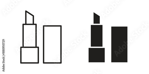 Lip balm icons with different styles. Vector logo illustration simple design.