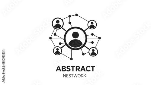Abstract Network Connection Diagram Illustration.