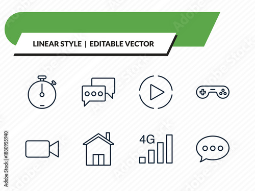 icons set - , outline vector