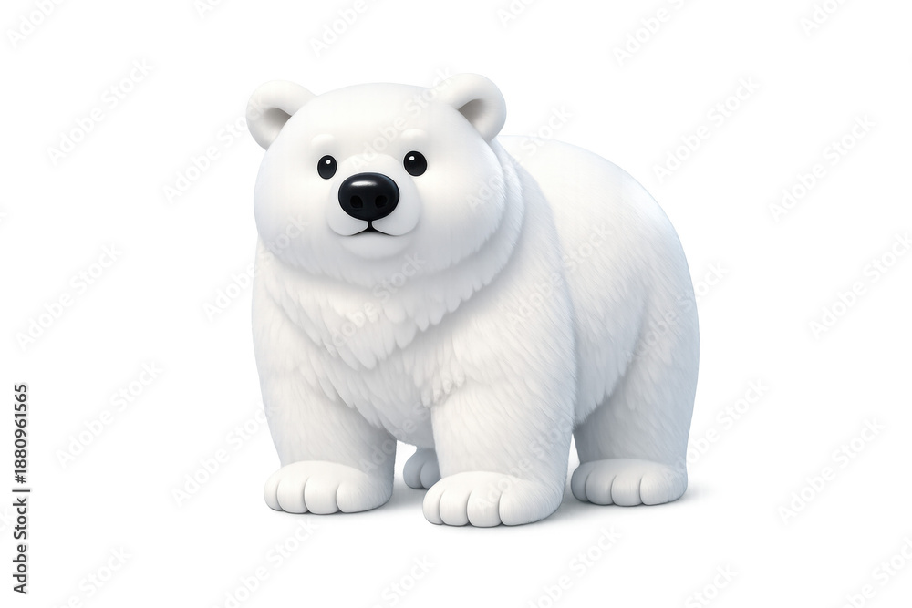 Fototapeta premium Majestic polar bear illustration for wildlife awareness and educational design