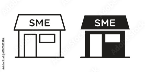 SME icons with different styles. Vector logo illustration simple design.