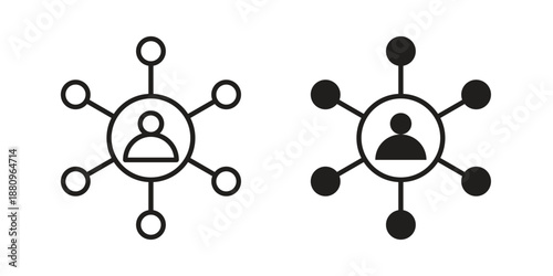 Stakeholders icons with different styles. Vector logo illustration simple design.