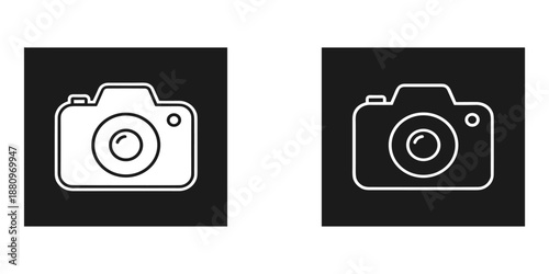 Camera icons on black background