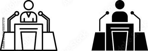 Two speakers at podiums