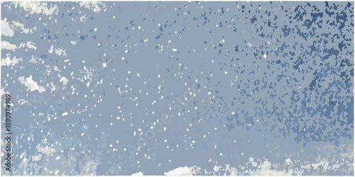 A serene blue sky with scattered white clouds and a textured appearance