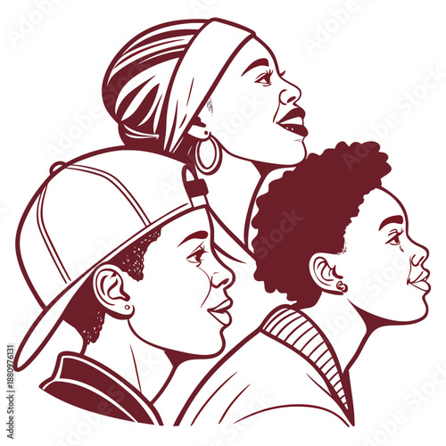 Women gazing at the sky