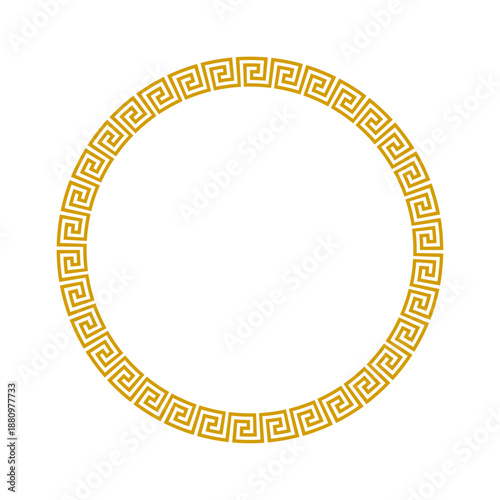 Round frame in Greek style.