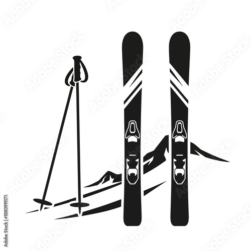 Winter concept infographic with snowmen, trees, snowflakes, and various seasonal elements.