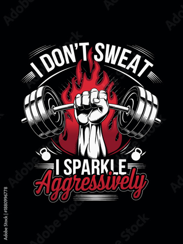 Gym Motivational TShirt Design