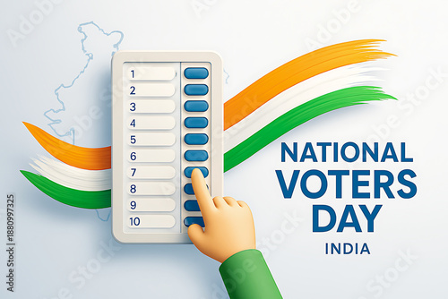 Celebrating national voters day in india illustration