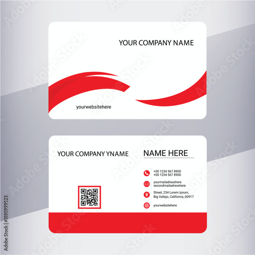 Modern bussines card vector graphic of card name Set of bussines card.