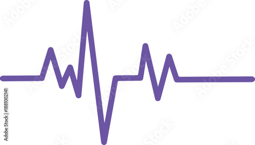 Healthcare heartbeat pulse line on transparent background showing medical monitor data.