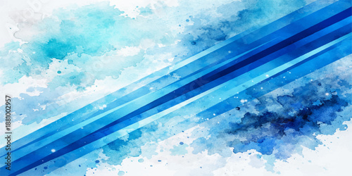 An abstract blue grunge background blending nature elements like sky and clouds with sunlight to create a beautiful high atmosphere landscape reminiscent of a clear summer day over the ocean