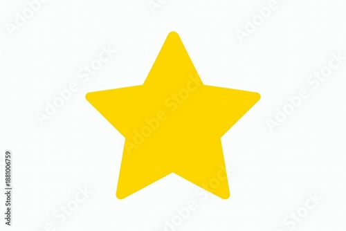 Bright yellow star icon on white background