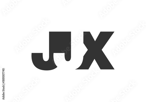 JJX logo design. Initial letter J J X bold font style for tech startups, consulting, corporate branding. Creative company name, headlines typography identity, trendy logotype.