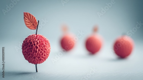 Decorative Paper Fruit Illustrating Craftsmanship and Creativity