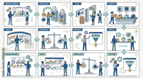 Illustration Grid Resource Allocation Framework Grid for Portfolio Prioritization and Investment Governance