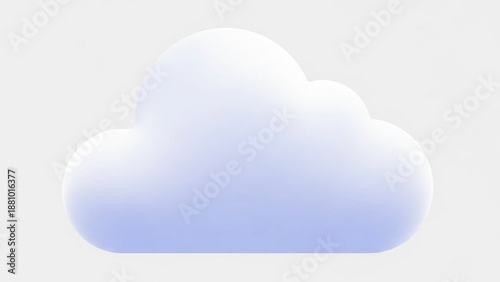 Cloud icon made of smooth gradients, light and airy design.